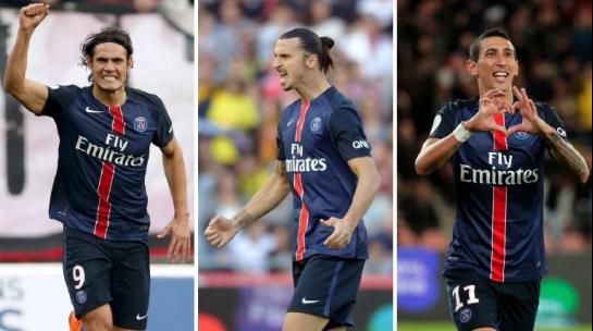 Cavani, Ibrahimovic y Di Mara 