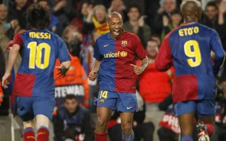 Henry, Etoo y Messi